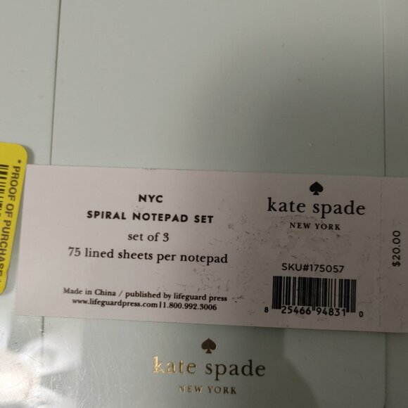 Set of 3 3x4.5 Kate Spade spiral notebooks - Picture 4 of 4